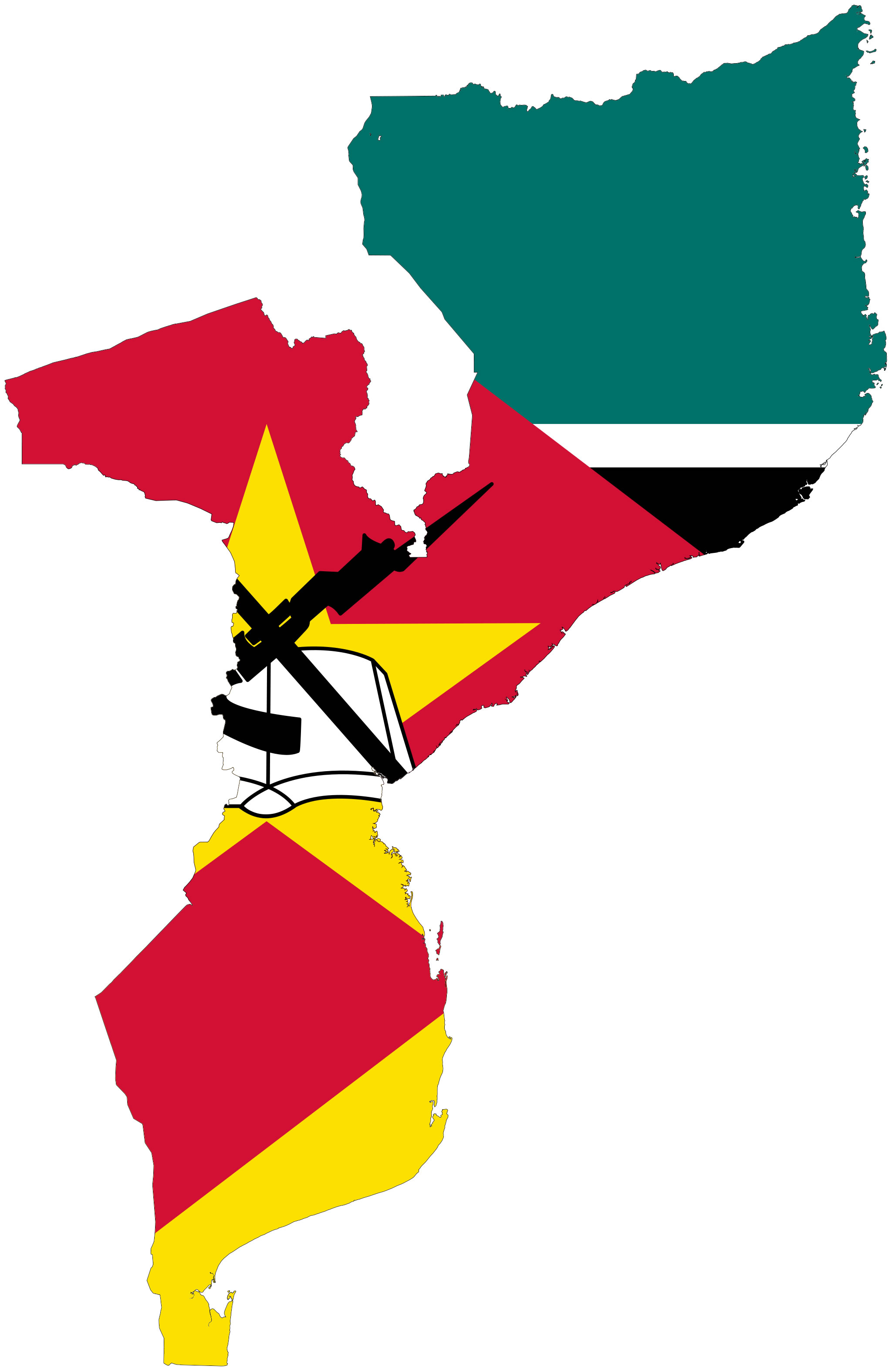 carte drapeaux mozambique